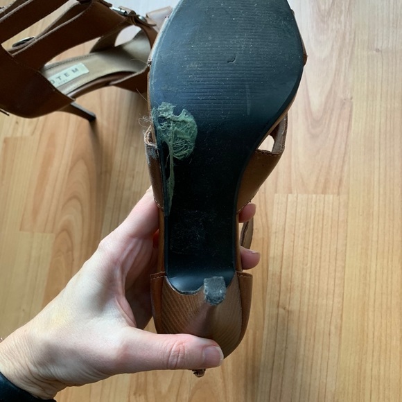 TOTEM Italian strappy brown sandals 39 - Picture 6 of 7